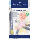 Pastelky Goldfaber  Aqua PASTELOV set 12 farebn - plech